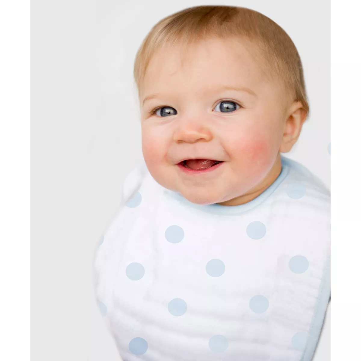 SwaddleDesigns Cotton Muslin Baby Bib Set - Ships Ahoy! - 3pk - Pastel Blue