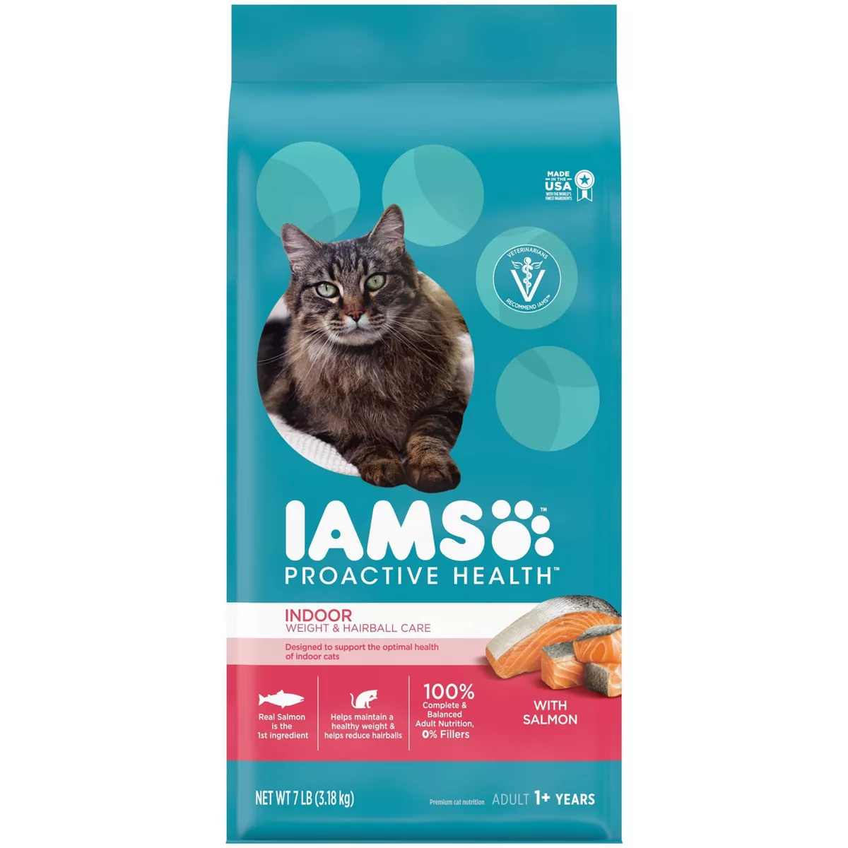 Iams Indoor Salmon Dry Cat Food - 7lbs