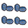 Pyle PL573BL 5 x 7 Inch/6 x 8 Inch 300 Watt Peak Power 3 Way Triaxial Car Audio Stereo Speaker with Grill and Installation Hardware, Blue (8 Speakers)