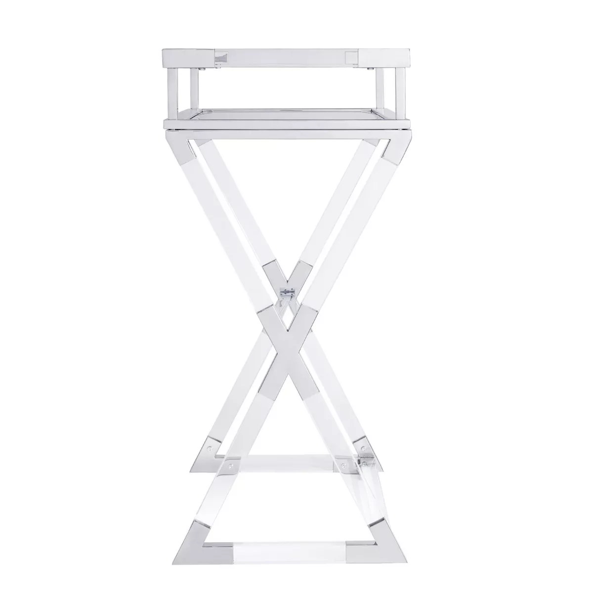 Brierlyn Serving Tray Table Nickel - Aiden Lane