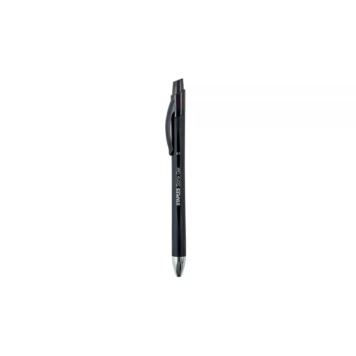 Staples Sonix Retractable Gel-Ink Pens Medium Point Black Dozen (13561-CC) 651254