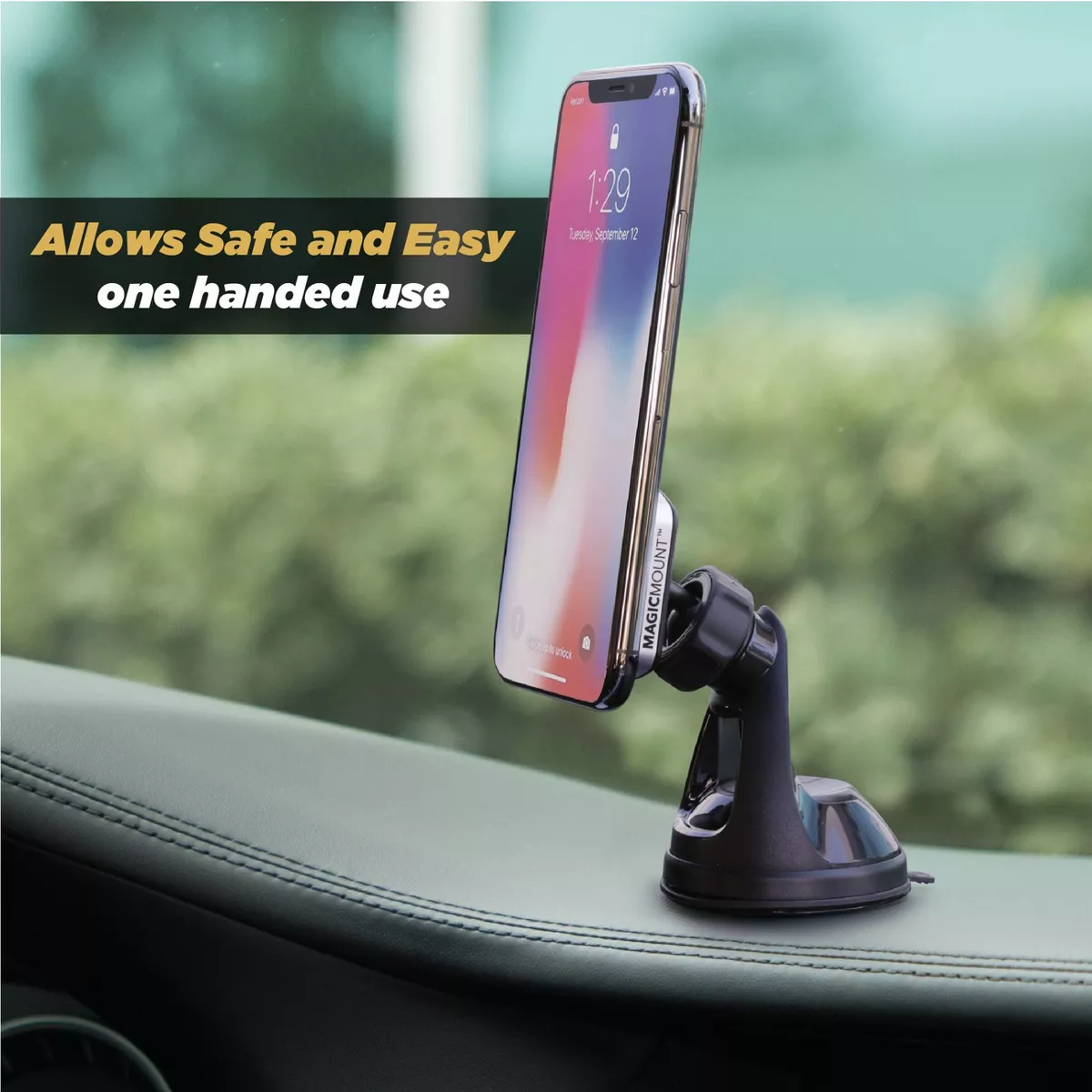 Scosche MagicMOUNT Pro Magnetic Window/Dash Mount - Black/Silver