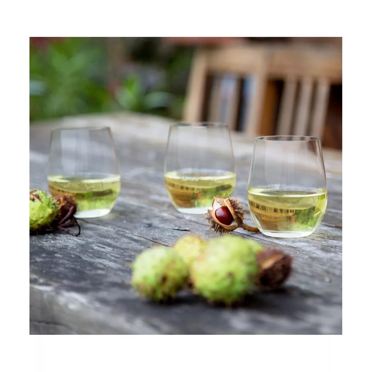 Riedel 11.30 Ounce O Wine Tumbler Viognier Chardonnay Wine Clear Crystal Stemless Tumbler Wine Glass Set for White Wines, Set of 8