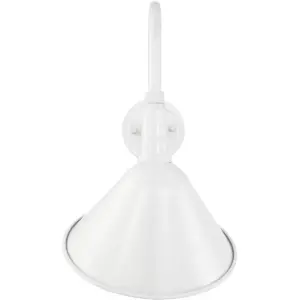 Franklin Iron Works Rustic Farmhouse Outdoor Barn Light Fixture White 18