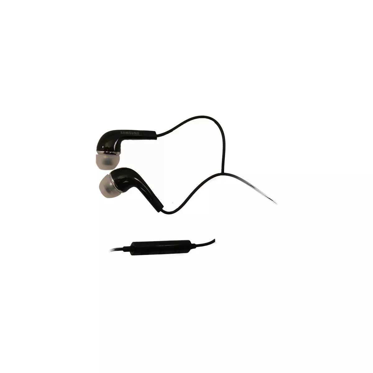 4XEM Earbud Earphones For Samsung Galaxy/Tab (Black) - Stereo - Black - Wired - Earbud - Binaural - In-ear