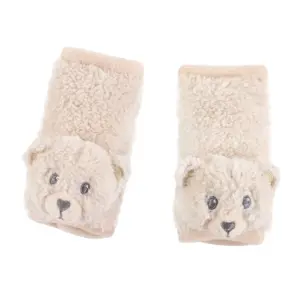 Hudson Baby Infant Unisex Cushioned Strap Covers, Tan Bear, One Size