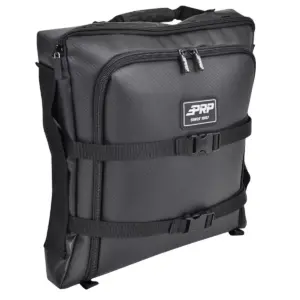 PRP Seats E65 Marine Grade Vinyl UTV, ATV, Motor Vehicle Under Seat Storage Gear Bag with 2 Compartment Pockets and Quick Release Sraps, Black