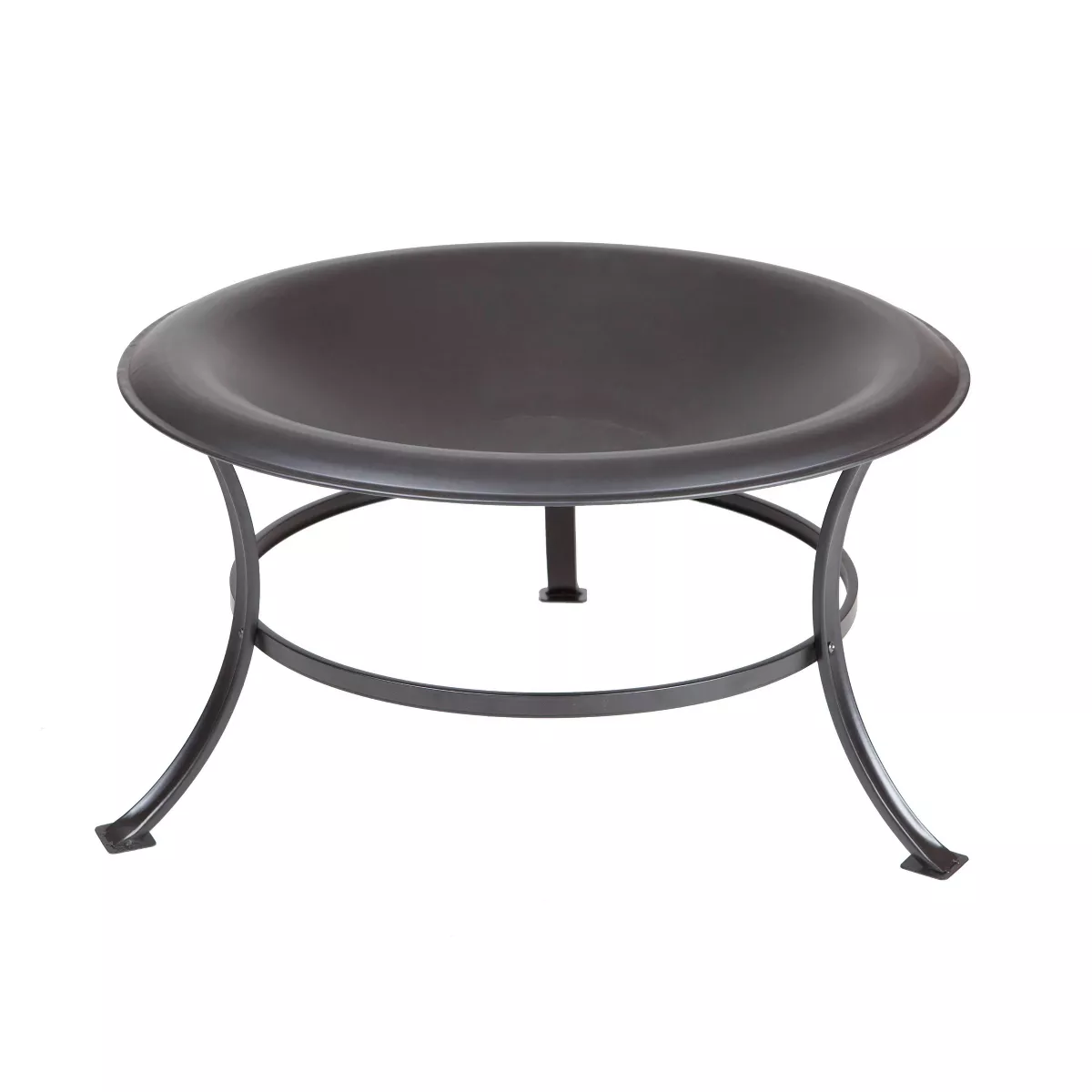 Tokia Round Wooden Black Fire Pit - Fire Sense