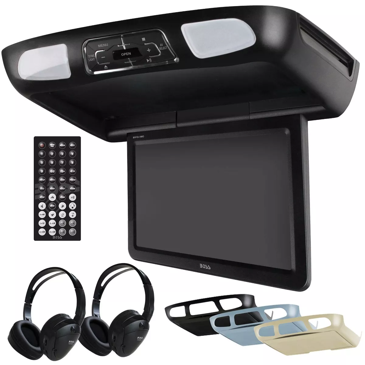 Boss Flip Down 10.1 Inch Car Vehicle Monitor Screen DVD CD SD MP3 Player with Remote BV10.1MC