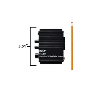 Pyle PFA200 Audio Power 60 Watt 2 Channel Class T HiFi Mini Home Amplifier Receiver Sound System with AC Adapter and Microphone Input Jack