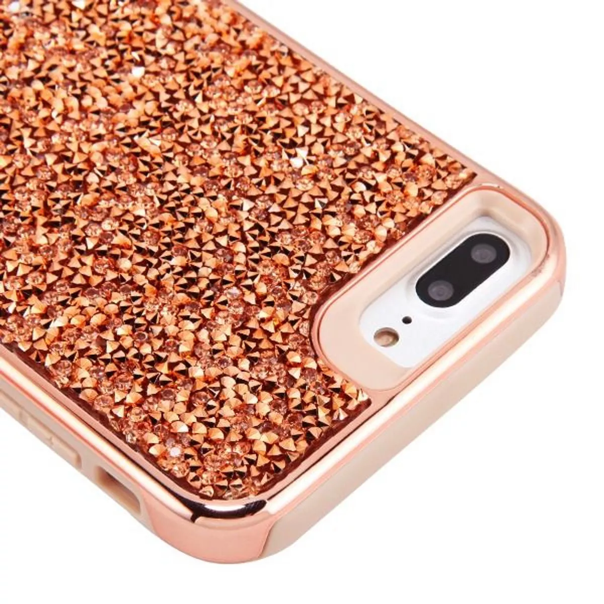MYBAT Mini Crystals Rhinestones Desire Hard Cover Case For Apple iPhone 6 Plus/6s Plus/7 Plus/8 Plus - Rose Gold