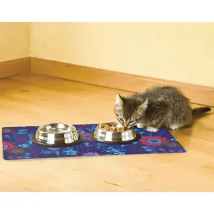 Drymate Dog and Cat Feeding Placemat - Reef Blue