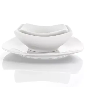 Gibson All U Need 48 Piece Ceramic Dinnerware Combo Set in White