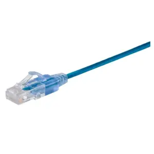 Monoprice SlimRun Cat6A Ethernet Patch Cable - Network Internet Cord - RJ45, Stranded, UTP, Pure Bare Copper Wire, 30AWG, 1ft, 5-Color, 5-Pack