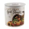 Tabletop 5.5" Eat,Pray, Give Thanks Thanksgiving Gathering Pumpkin Carson Home Accents - Serving Bowls