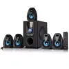 beFree Sound 5.1 Channel Bluetooth Surround Sound Speaker System in Blue