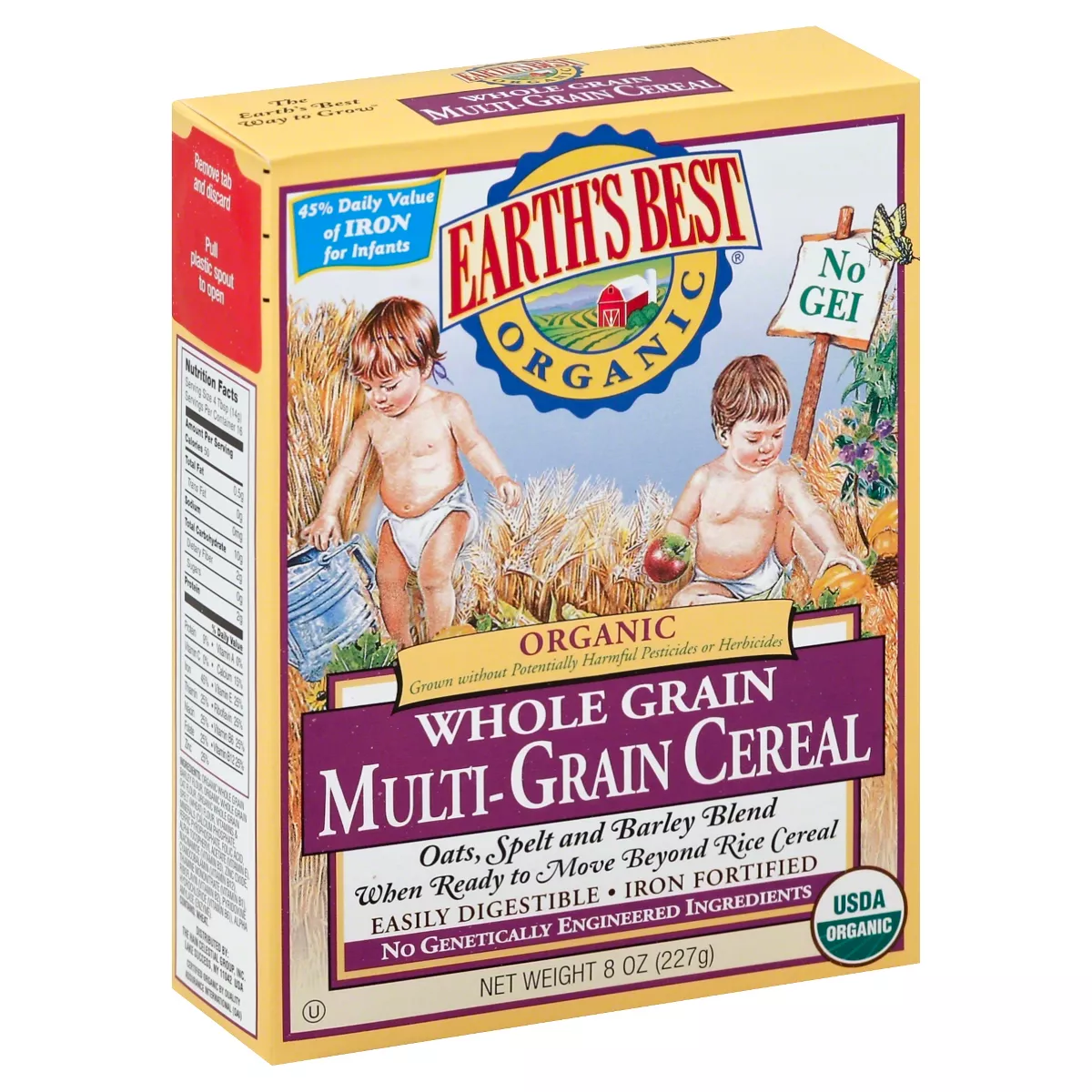 Earth's Best Organic Whole Grain Multi-Grain Baby Cereal - 8oz