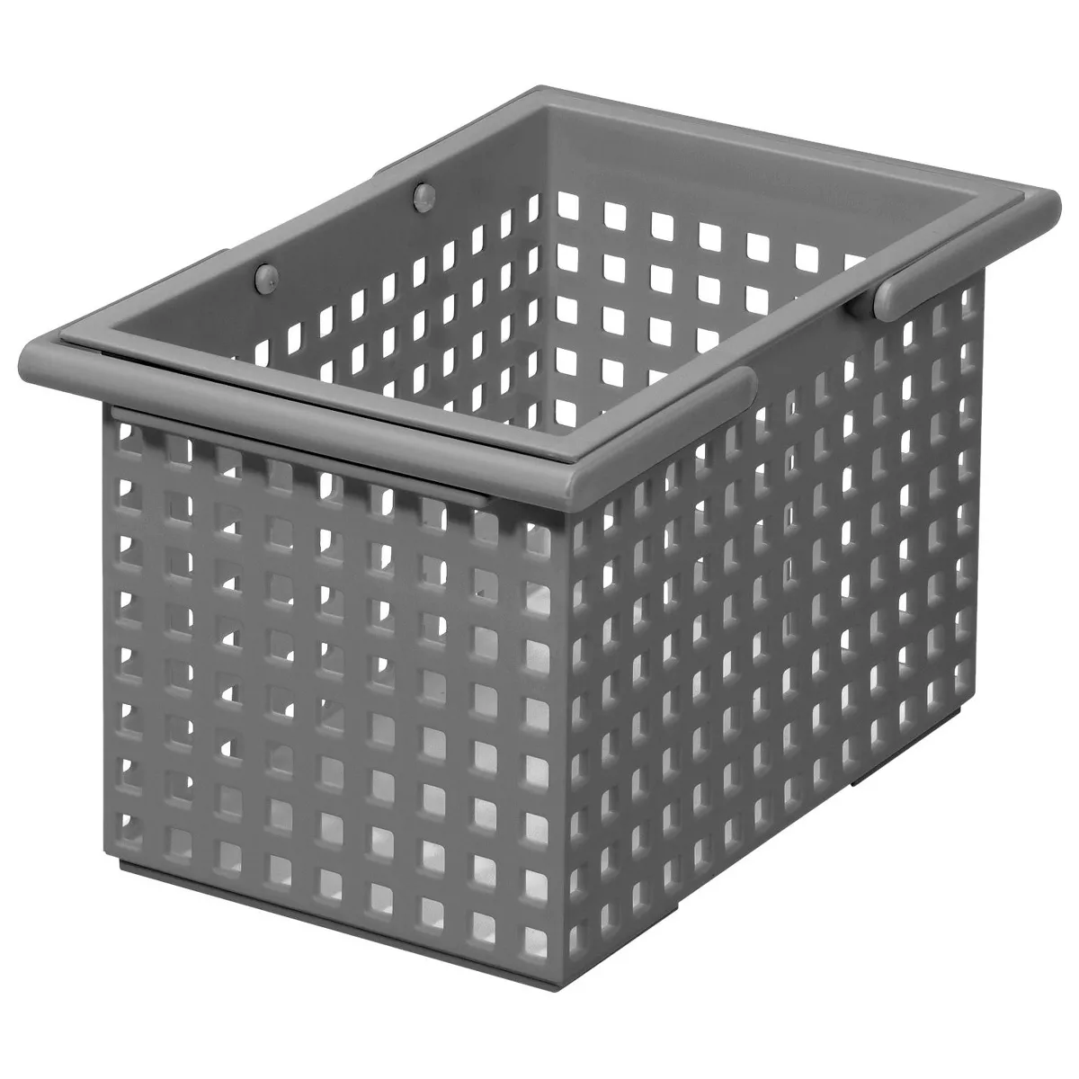 Like-It Versatile Stacking Plastic Home Bathroom Storage Solution Organizer Slotted Basket Tote, Gray (6 Pack)