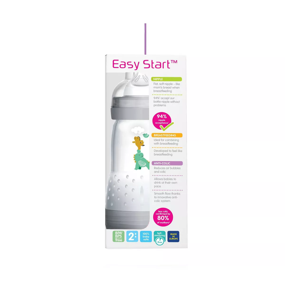 MAM Anti-Colic Bottle, 9oz, 1ct