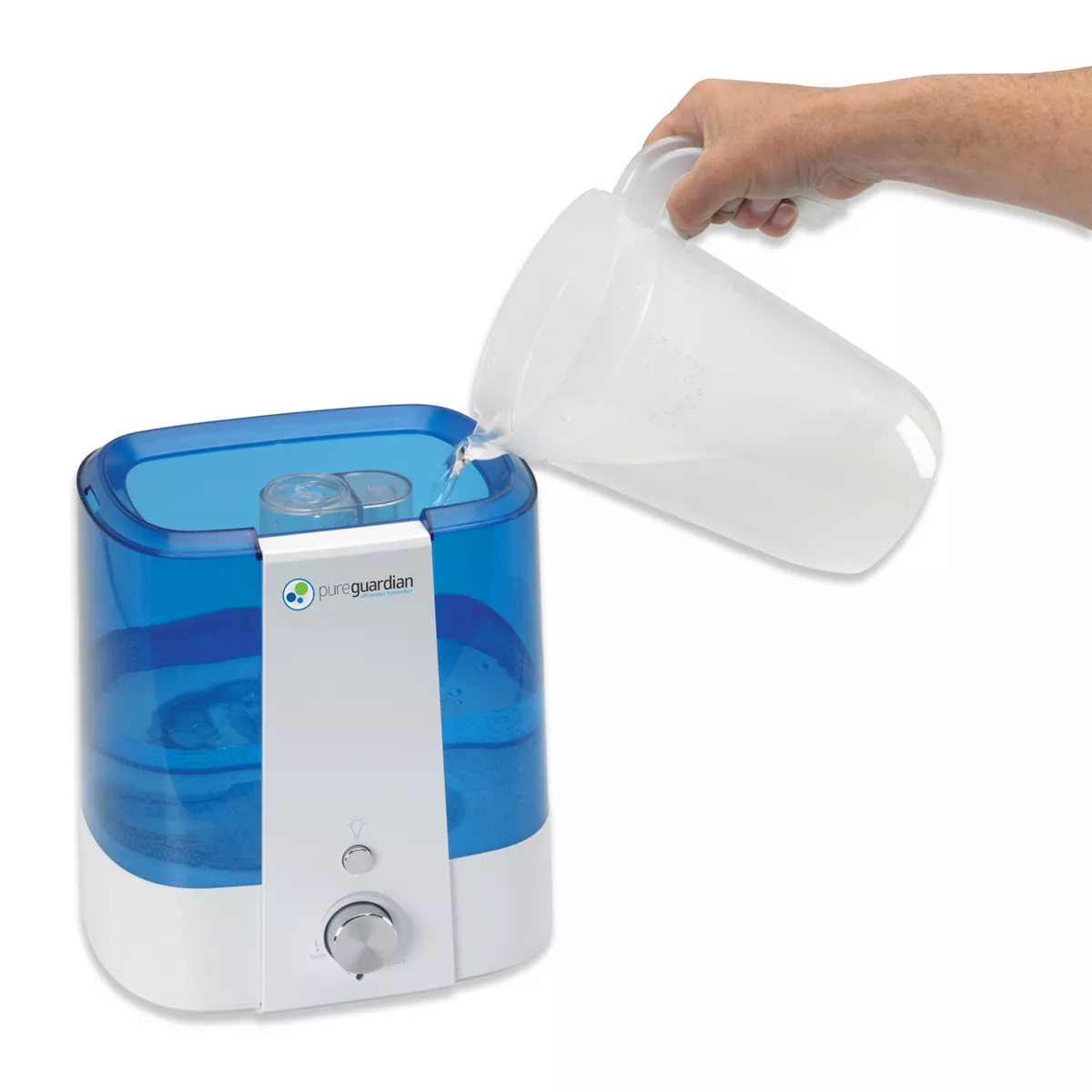 Pureguardian H1175WCA Top Fill Ultrasonic Cool Mist Humidifier with Aromatherapy Tray Blue