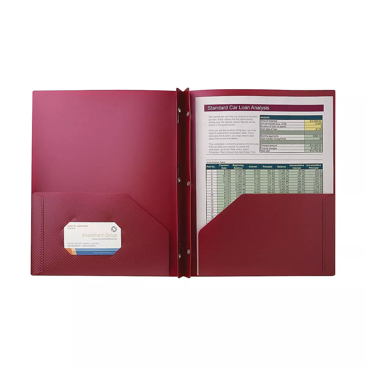 Staples 2-Pocket Presentation Folder Burgundy (21611-CC/20649) 654256
