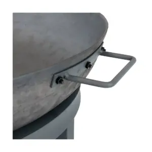 Sunnydaze Outdoor Camping or Backyard Cast Iron Round Fire Pit with Built-In Log Rack - 30