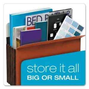 Pendaflex Heavy-Duty File Pockets Straight Cut 1 Pocket Legal Redrope C1536GHD