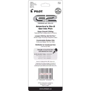 Pilot 3ct G2 Premium Retractable Gel Ink Pen Ultra Fine Point 0.38mm Black