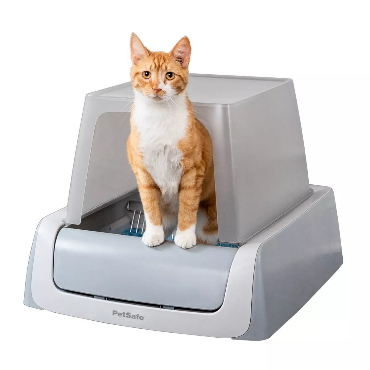 PetSafe ScoopFree Self-Cleaning Crystal Cat Litter Box - White