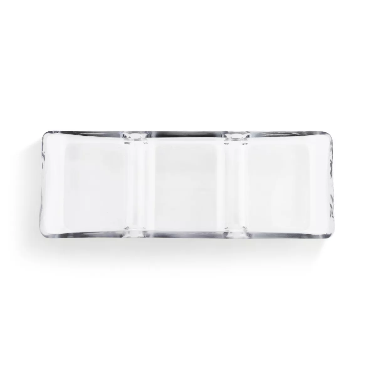 DEMDACO Glass 3-Section Divided Serving Dish Clear