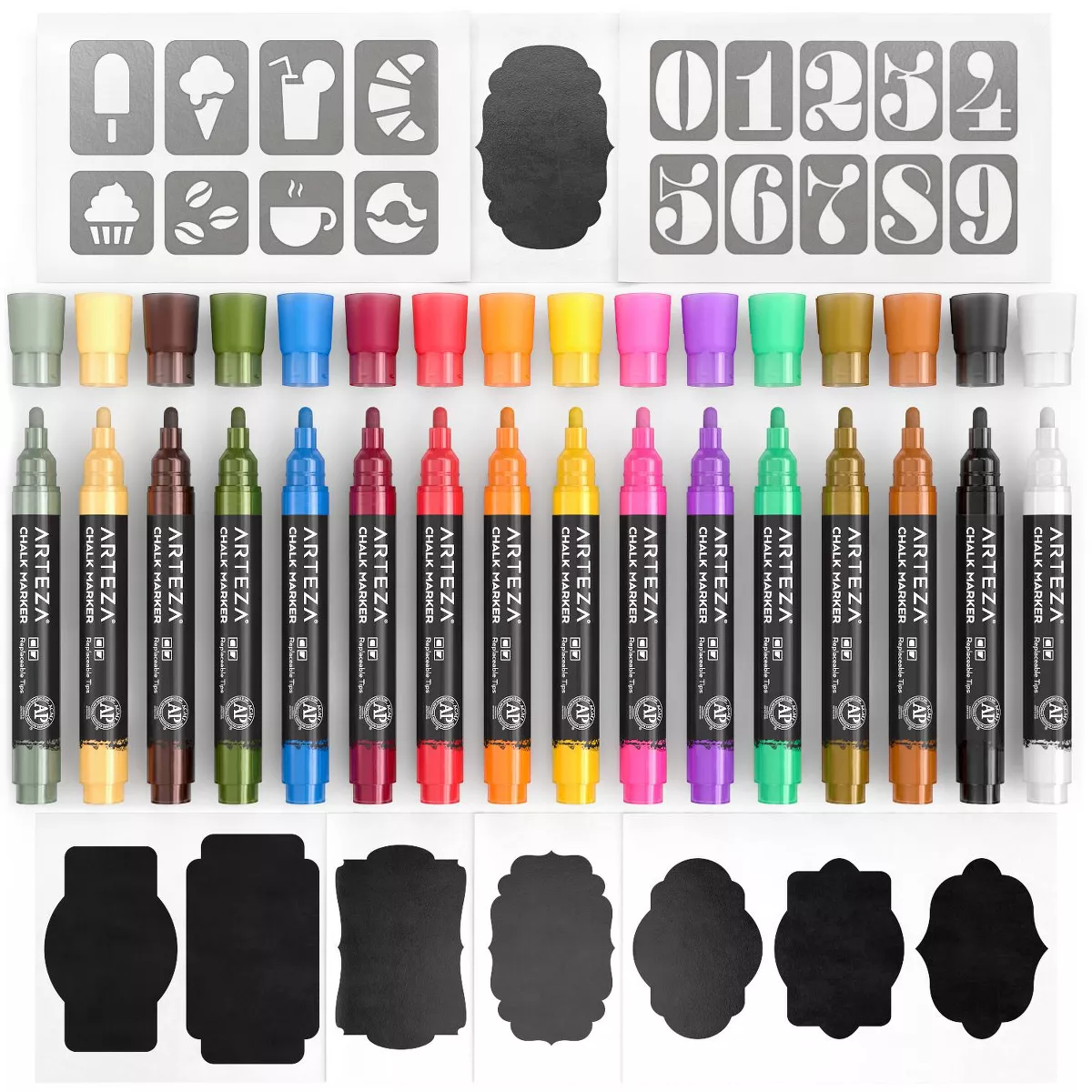 Arteza Earth Tone Pastel Liquid Chalk Markers - 16 Pack (ARTZ-8589)