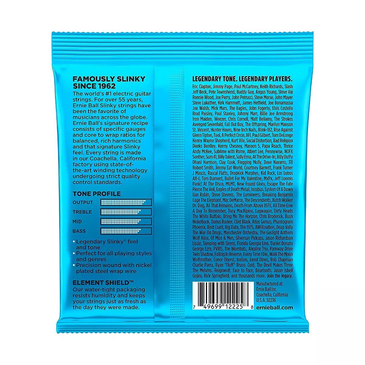 Ernie Ball 2225 Nickel Extra Slinky Electric Guitar Strings