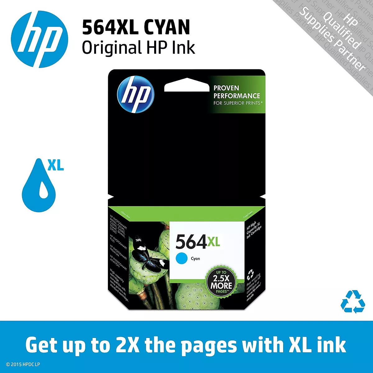 HP Inc. HP 564XL (CB323WN) High Yield Cyan Original Ink Cartridge
