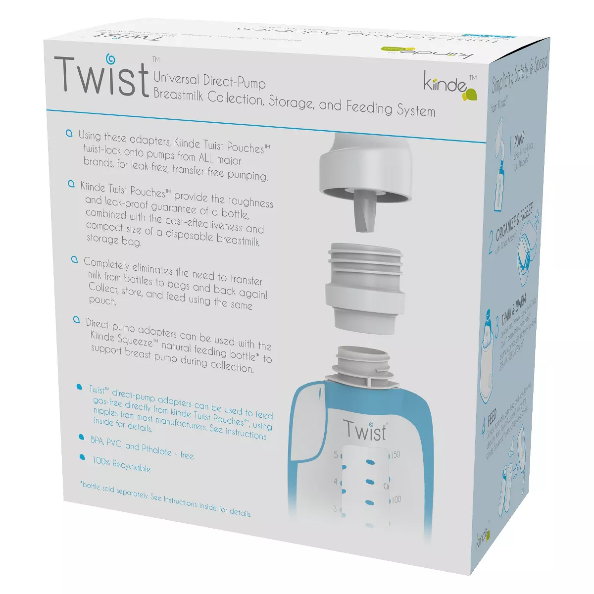 Kiinde Twist Pouch Direct Pump Adapters