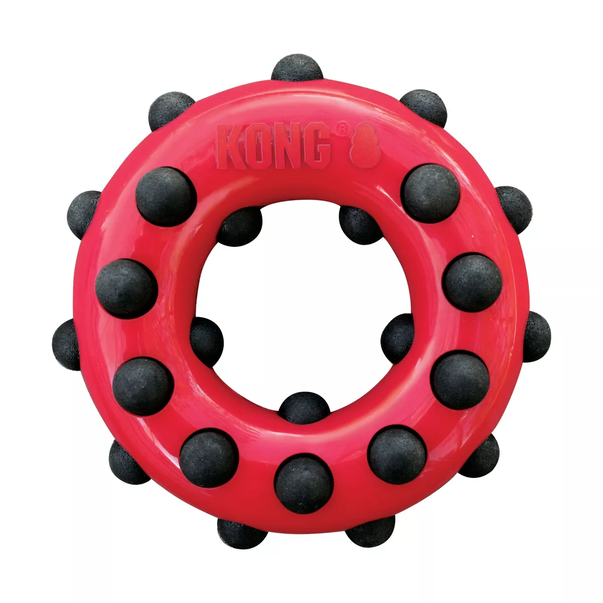 KONG Dotz Circle Interactive Dog Toy - Red - L