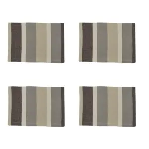 Split P Serena Stripe Neutral Placemat Set - Multi
