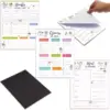 Set of 3 Magnetic Note Pads, Weekly to-Do-List, Grocery List & Meal Planner in Floral Designs, 9.5 x 7.5 inches