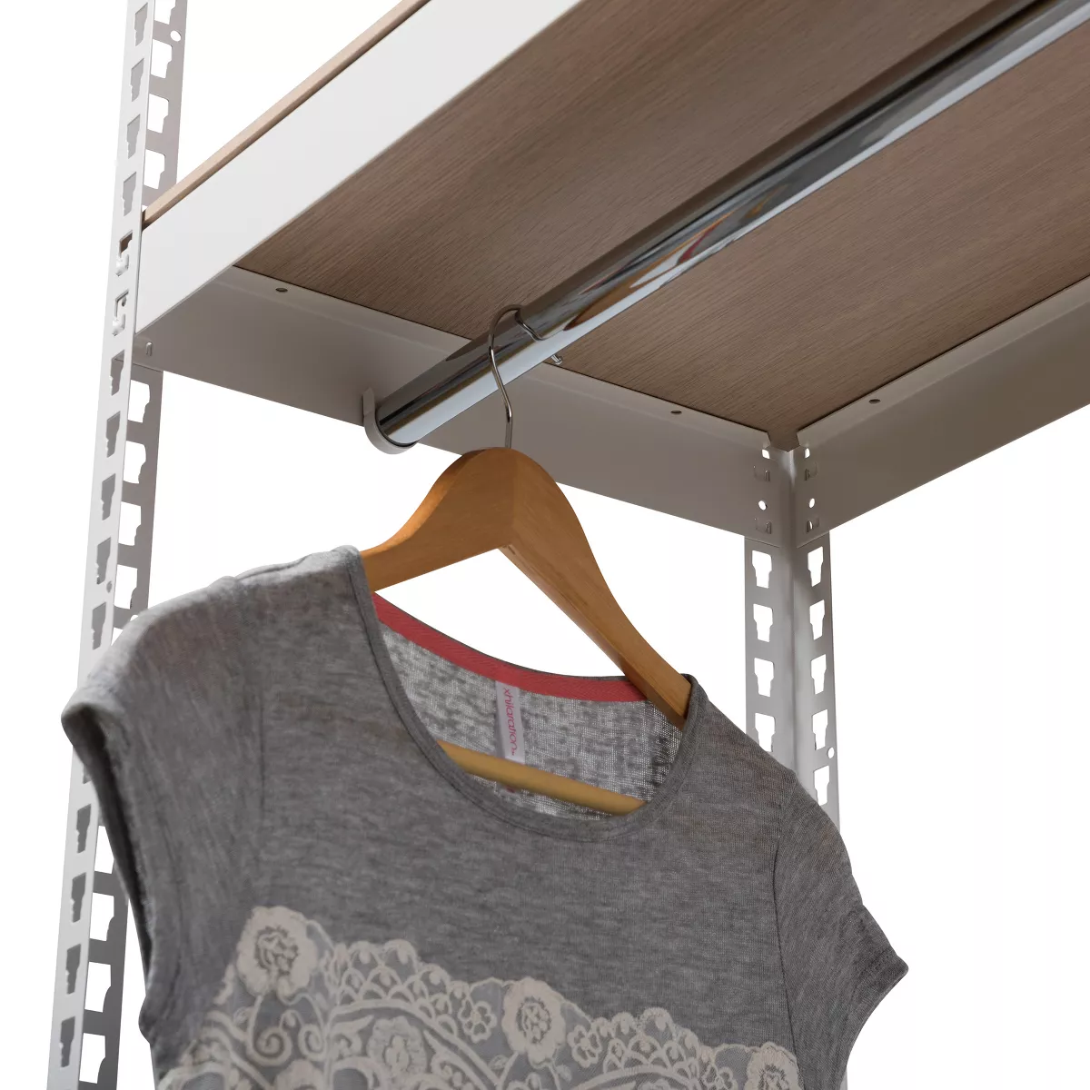 Gavin Metal 3 - Shelf Closet Storage Racking Organizer - White - Baxton Studio