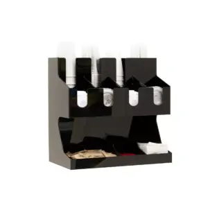 Mind Reader Coffee Condiment and Accessories Caddy Organizer, Black
