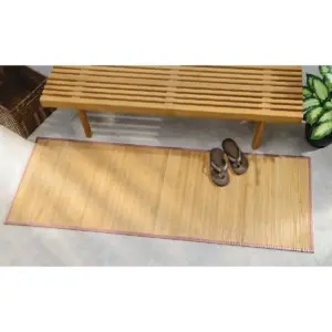 Rayon made from Bamboo Bath Mat Runner Tan - iDESIGN