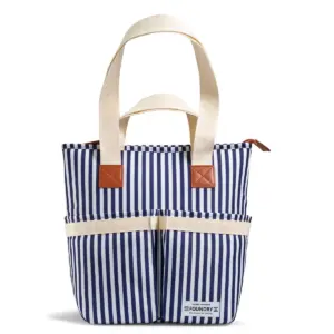 Fit & Fresh Foundry Wine 9.6qt Cooler Tote - Navy Stripe
