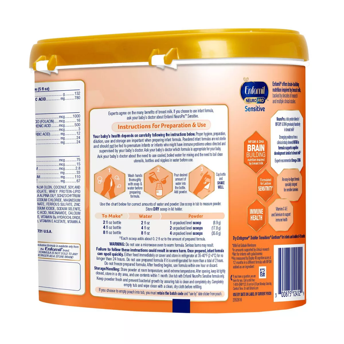 Enfamil NeuroPro Sensitive Non-GMO Infant Formula Powder - 19.5oz