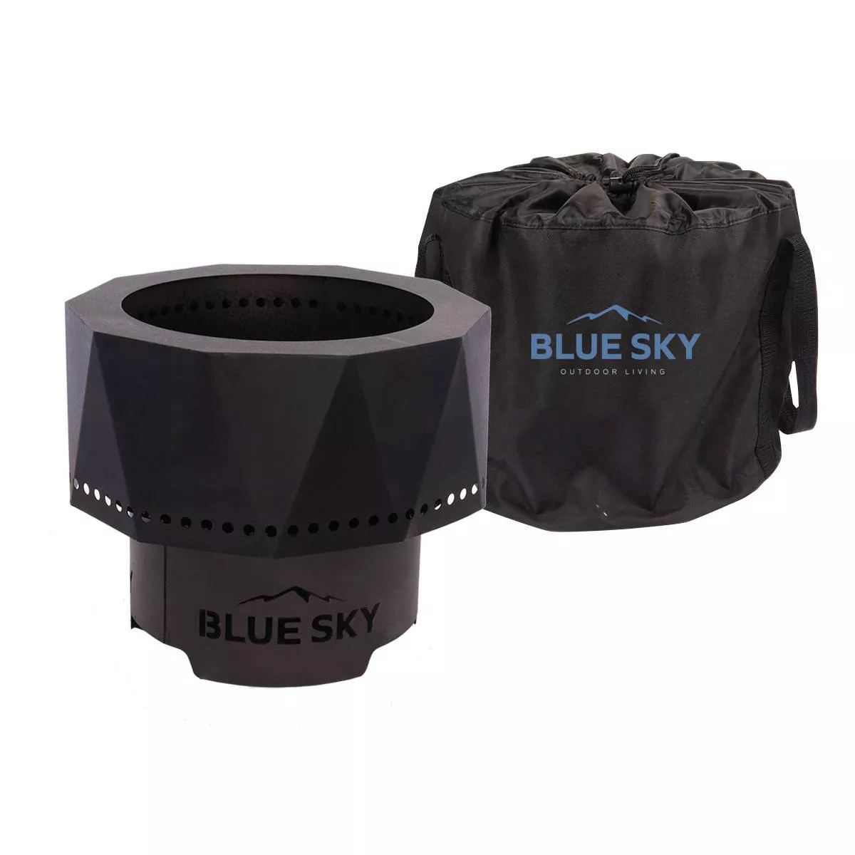The Ridge Portable Pellet Fire Pit - Black - Blue Sky Outdoor Living