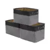 Sorbus 3pk Twill Storage Basket Set Black