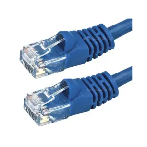 Monoprice Cat6 Ethernet Patch Cable - 100 Feet - Blue | Network Internet Cord - RJ45, Stranded, 550Mhz, UTP, Pure Bare Copper Wire, 24AWG
