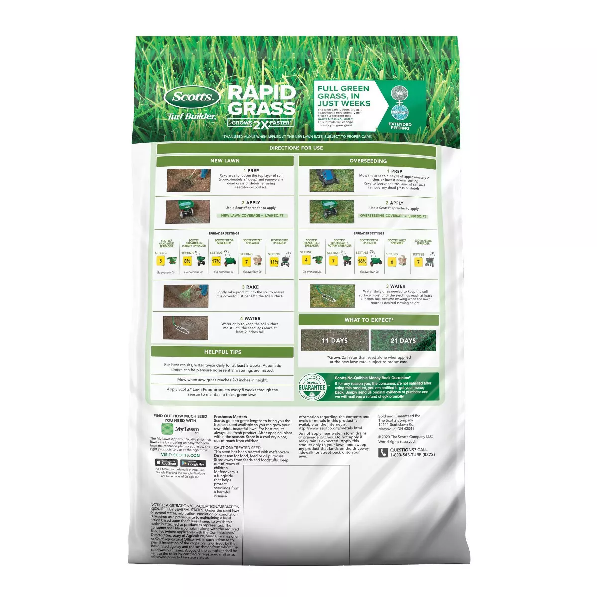 Scotts Turf Builder Rapid Grass Tall Fescue Mix Grass Seeds - 16lb