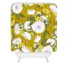Fleurette Midday Shower Curtain Olive Green - Deny Designs