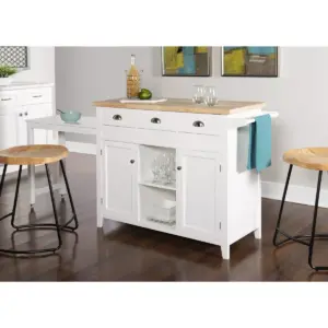 Sheridan Kitchen Cart - White - Linon