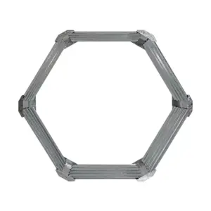 Sunnydaze Outdoor Lawn and Garden Galvanized Steel Hexagon Raised Vegetable Garden or Flower Bed Planter Kit - 22