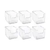 mDesign Plastic Food Storage Organizer Bin for Kitchen, 8" Wide, 6 Pack - Clear
